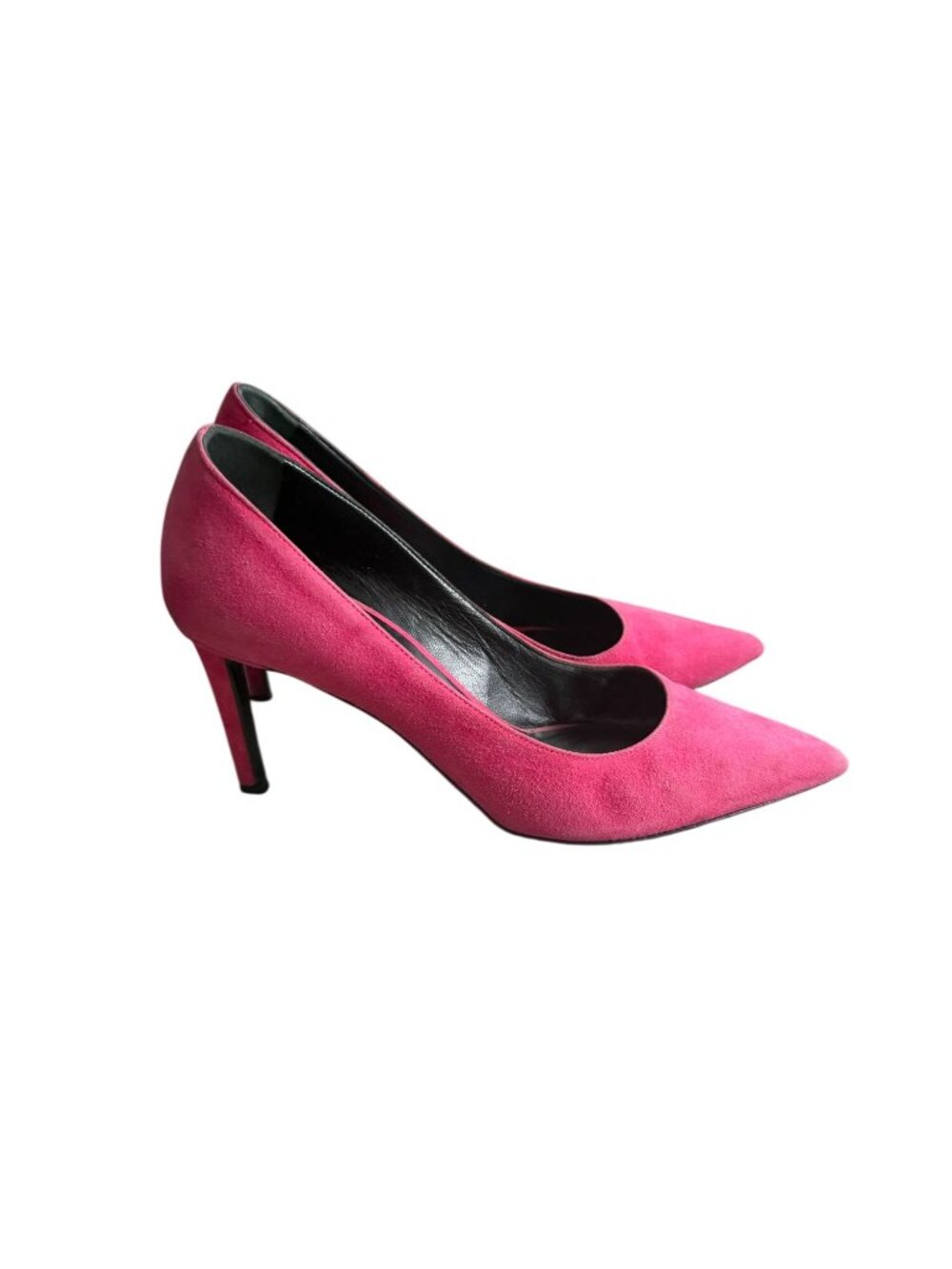 SAINT LAURENT Pink Suede YSL Heels Size 36 / US 6 - Picture 11 of 13